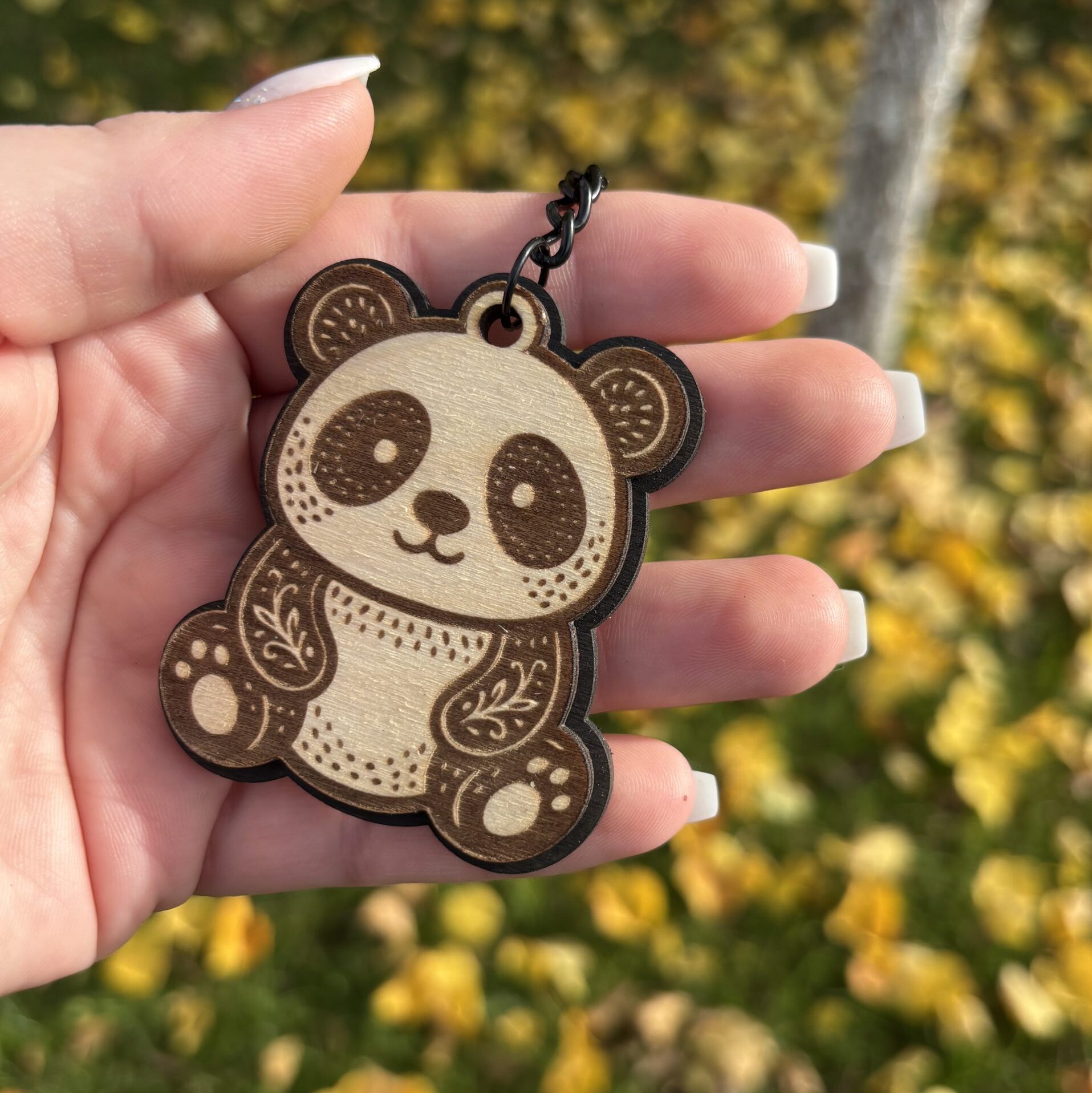 Pandamaci kulcstartó