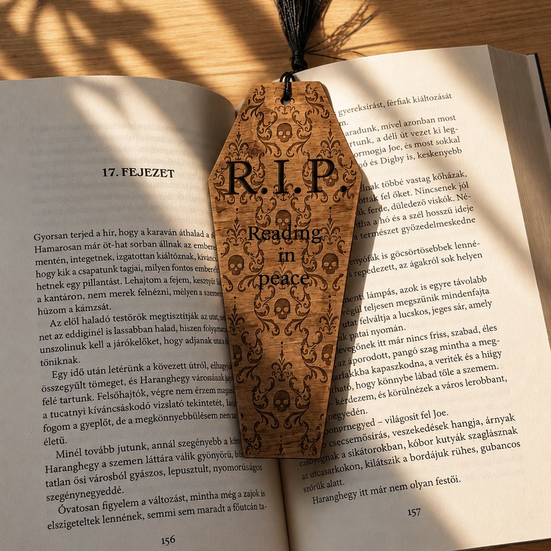Fa könyvjelző "R.I.P."